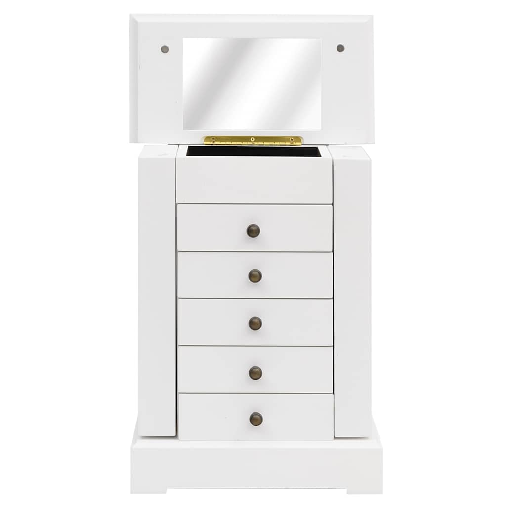 Boîte à bijoux avec miroir MDF 25 x 13,5 x 34 cm