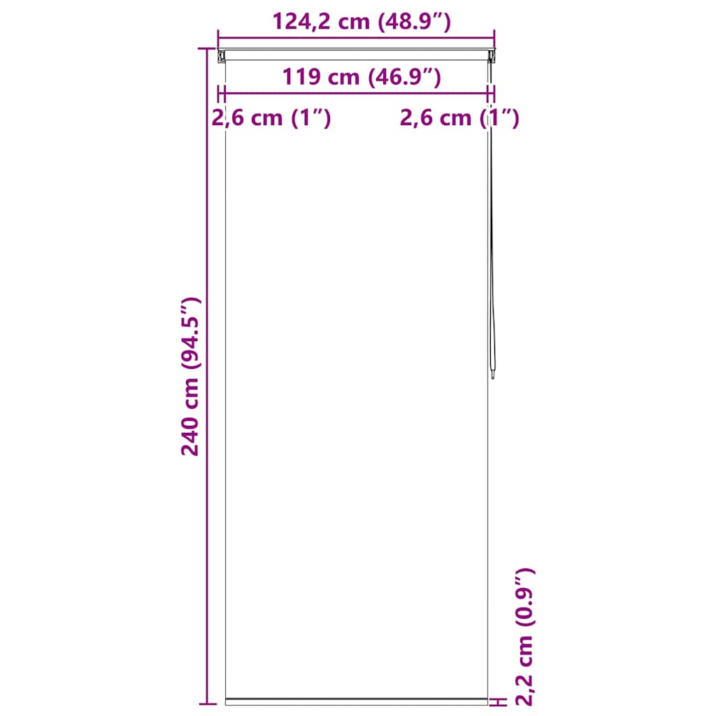 Shower blind 120x240 cm White
