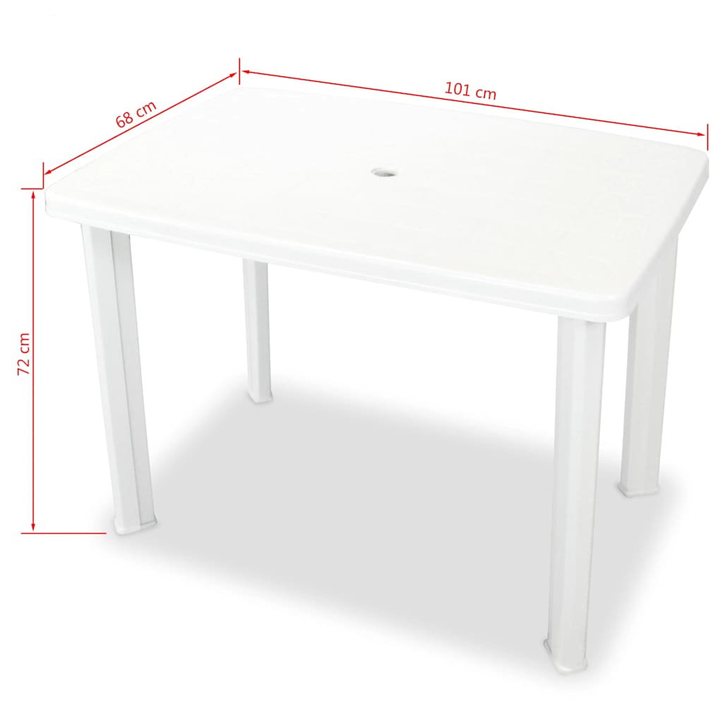 3-tlg. Bistro-Set Kunststoff Weiß