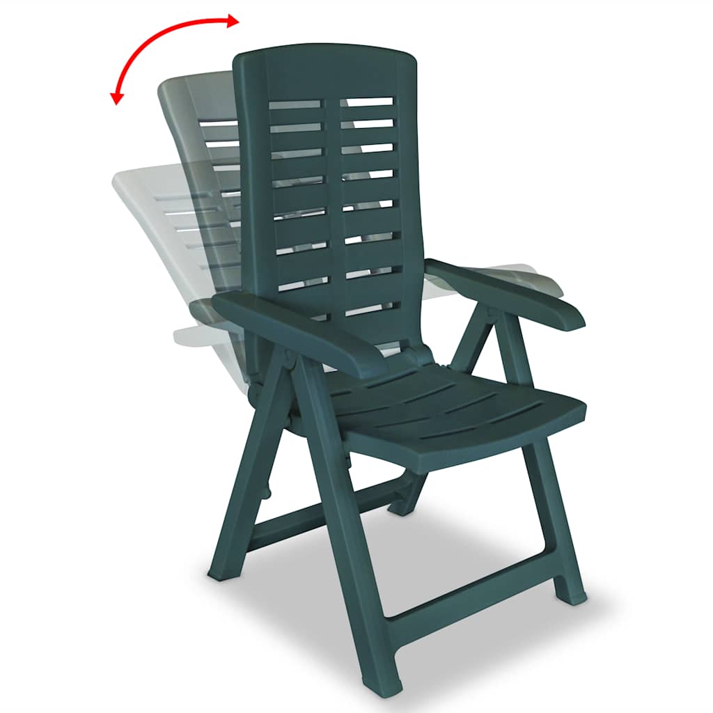 3-tlg. Bistro-Set Kunststoff Grün