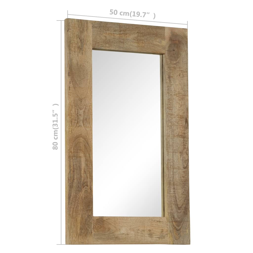 Mirror Solid Mango Wood 50 x 80 cm