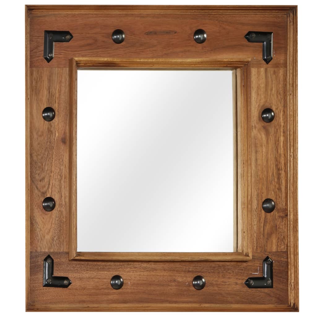 Miroir en acacia massif 50x50 cm