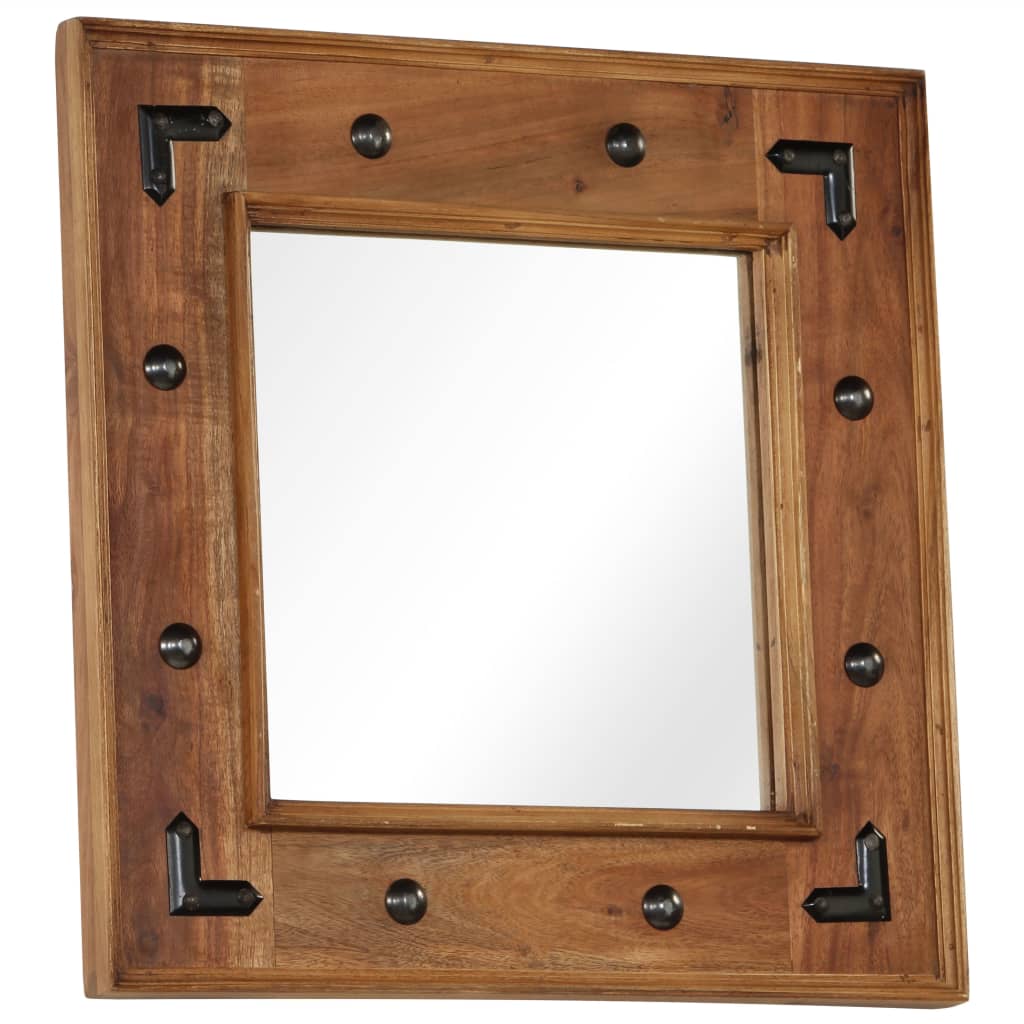Miroir en acacia massif 50x50 cm