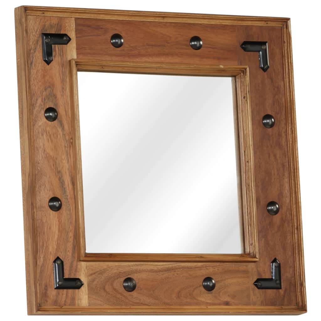 Miroir en acacia massif 50x50 cm
