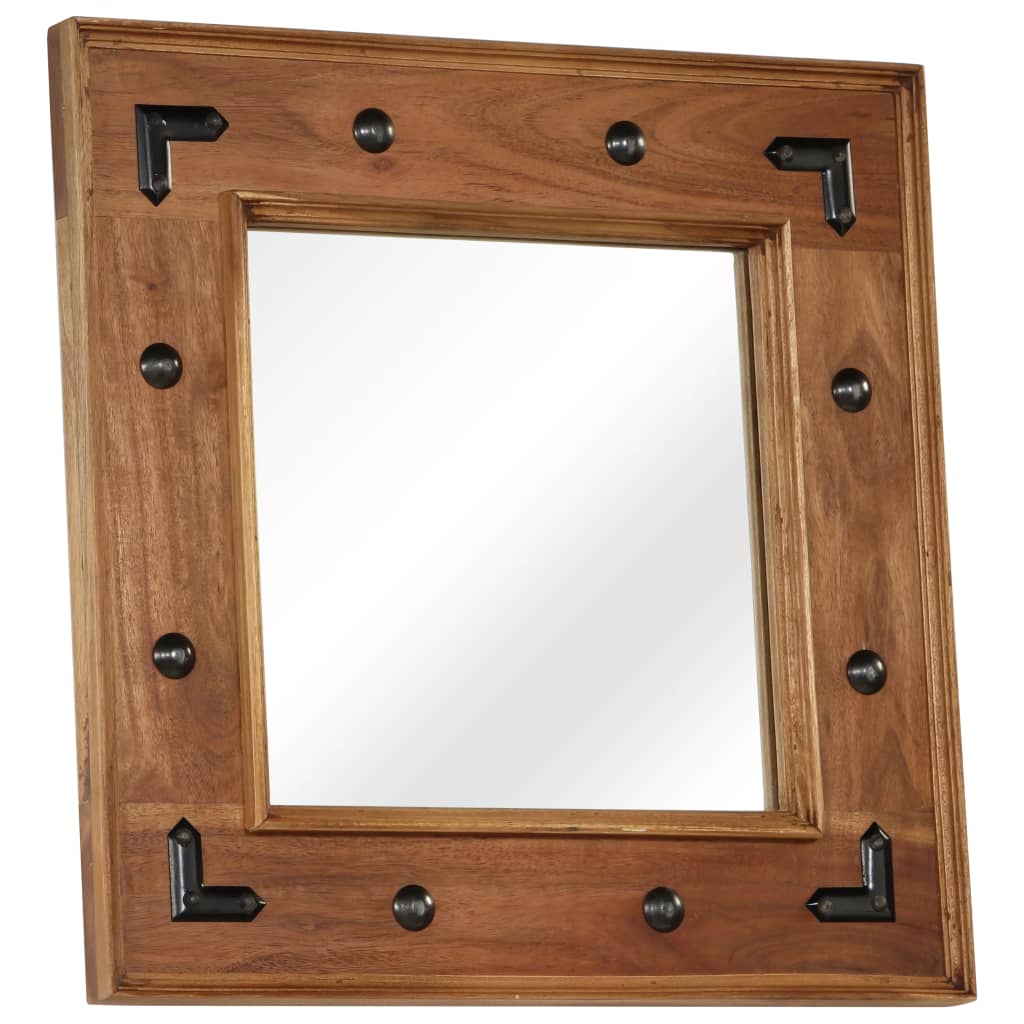 Miroir en acacia massif 50x50 cm