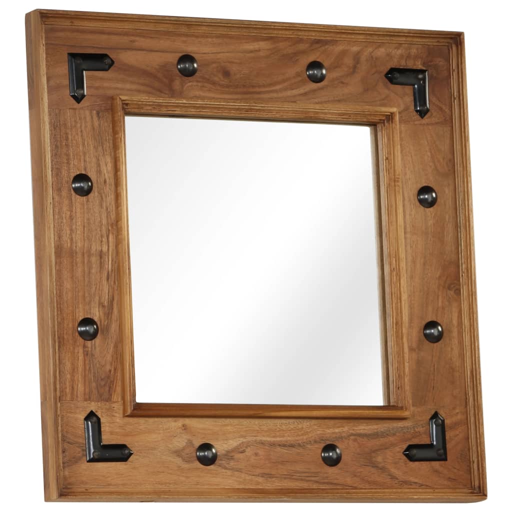 Miroir en acacia massif 50x50 cm
