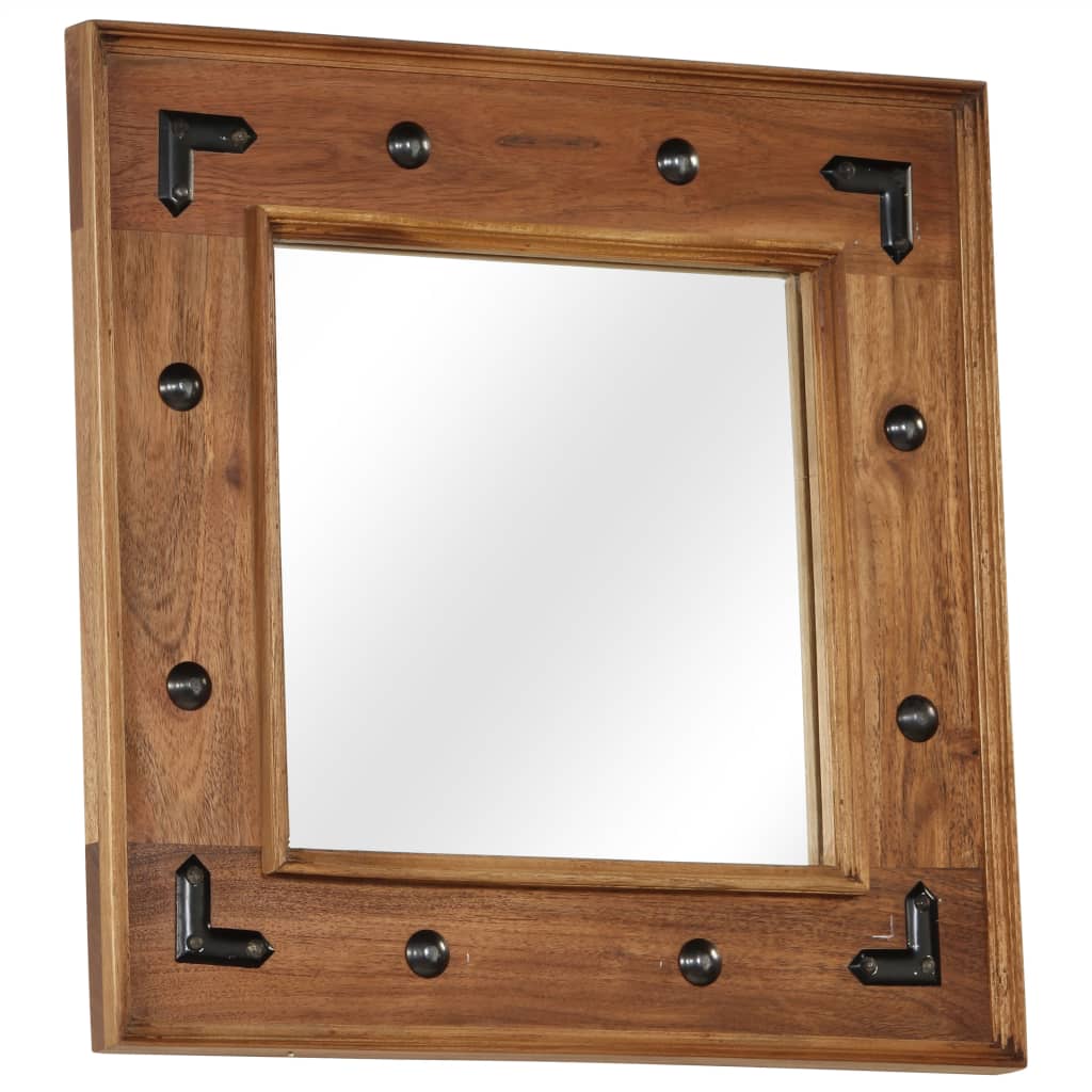 Miroir en acacia massif 50x50 cm