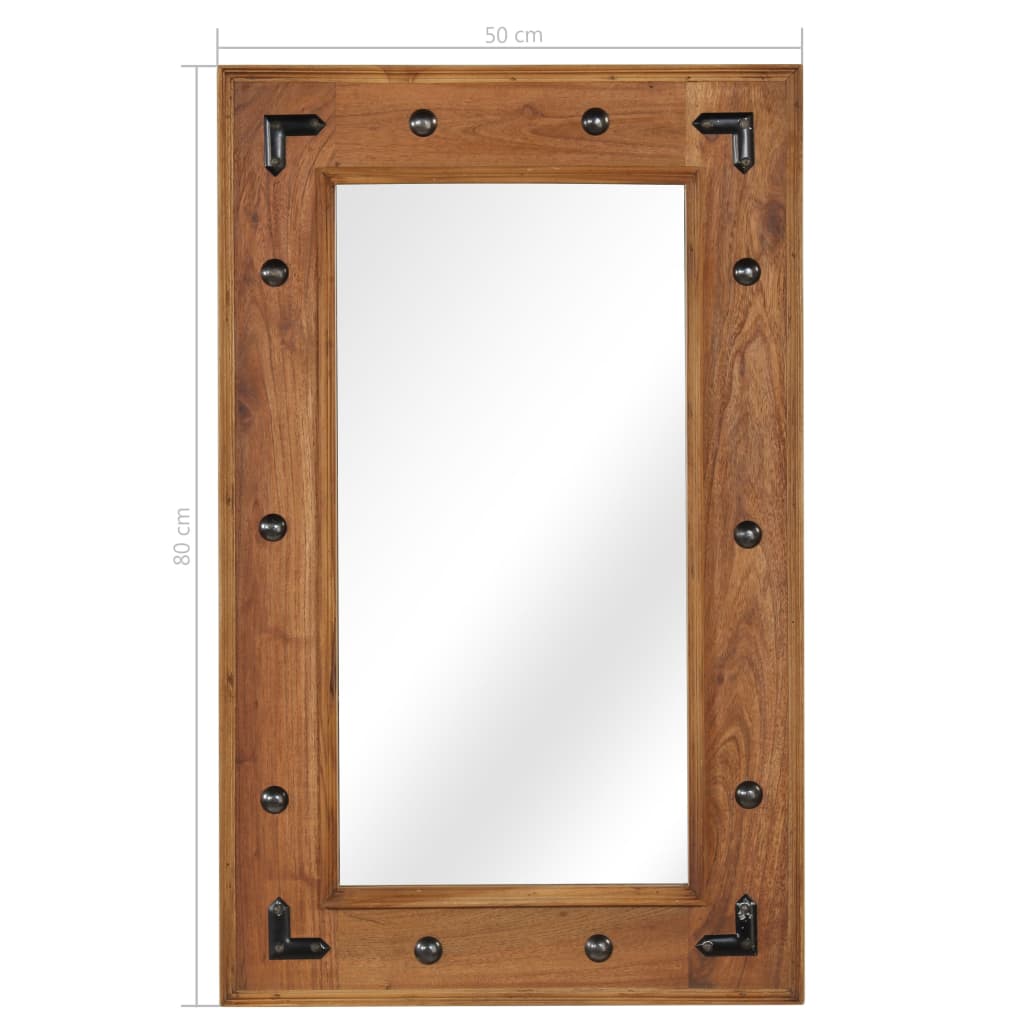 Mirror, solid acacia wood, 50x80 cm
