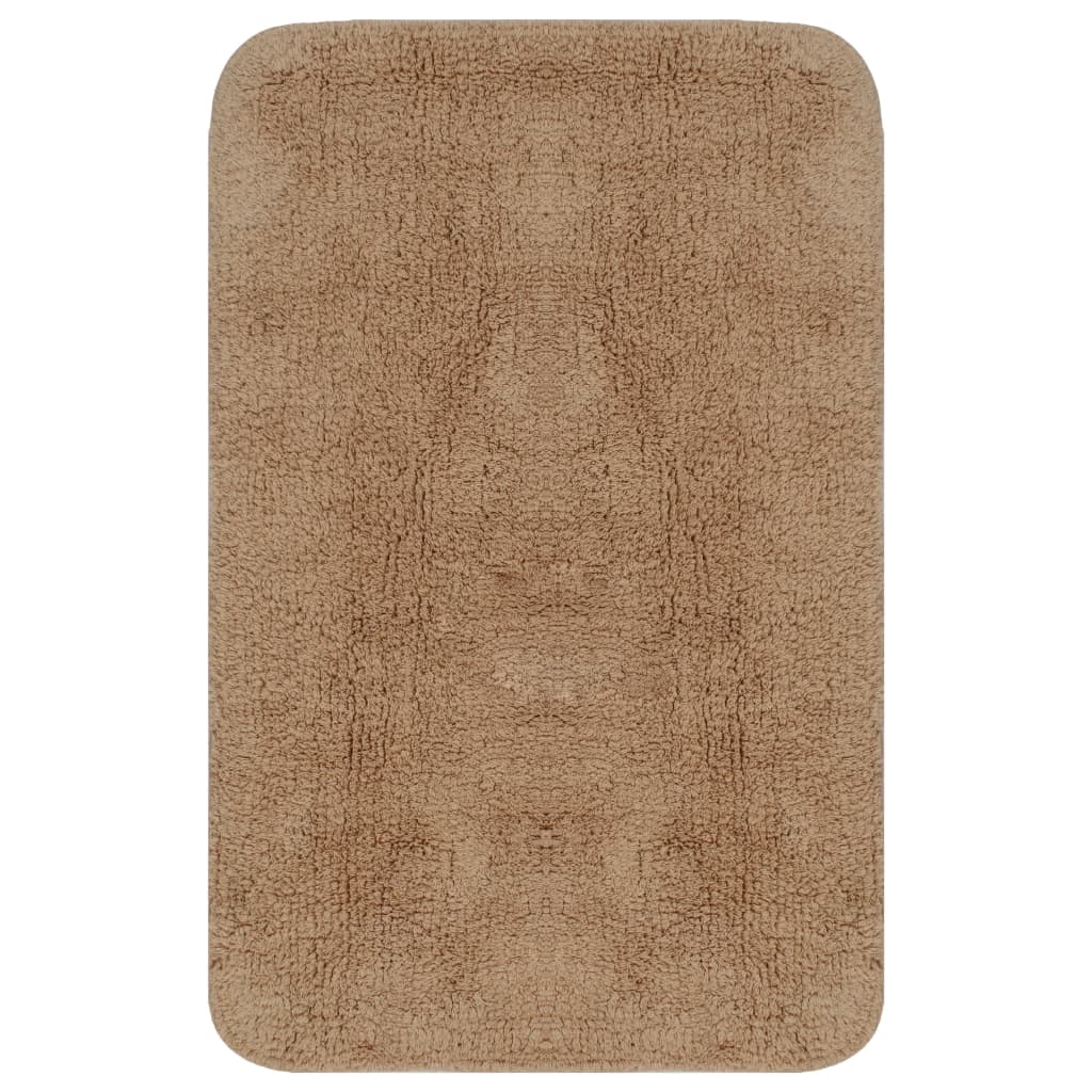 Badematten-Set 3-tlg. Stoff Beige