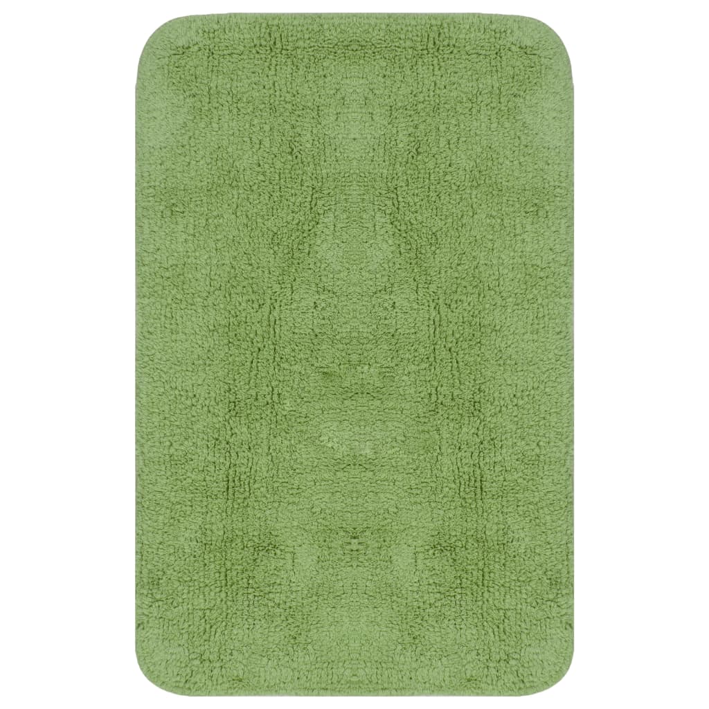 Bath Mat Set, 3-Piece, Fabric, Green
