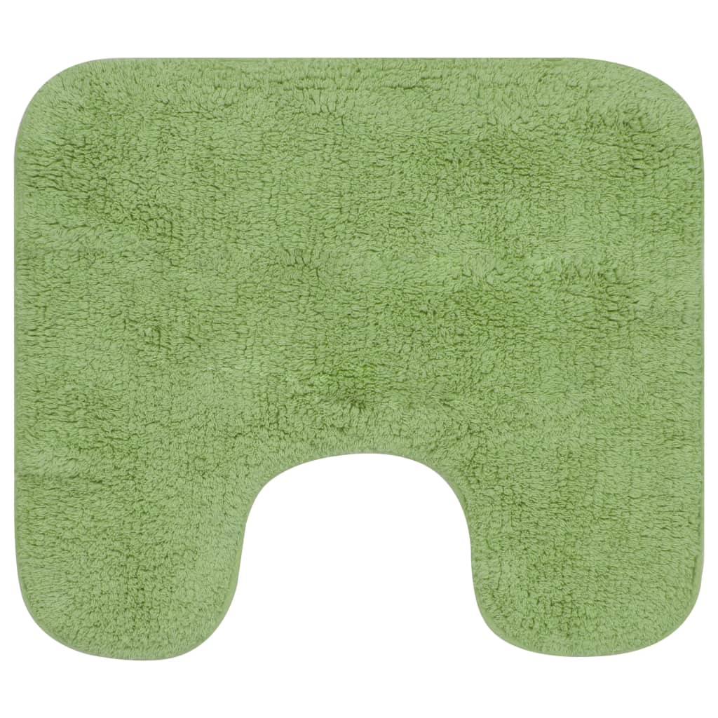 Bath Mat Set, 3-Piece, Fabric, Green