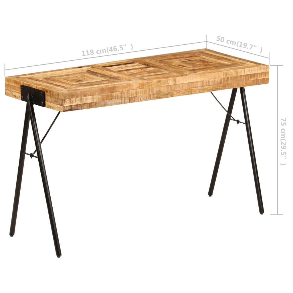 Desk Solid Wood Mango 118 x 50 x 75 cm