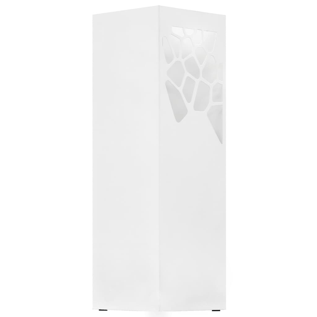 Umbrella Stand Stones Design Steel White