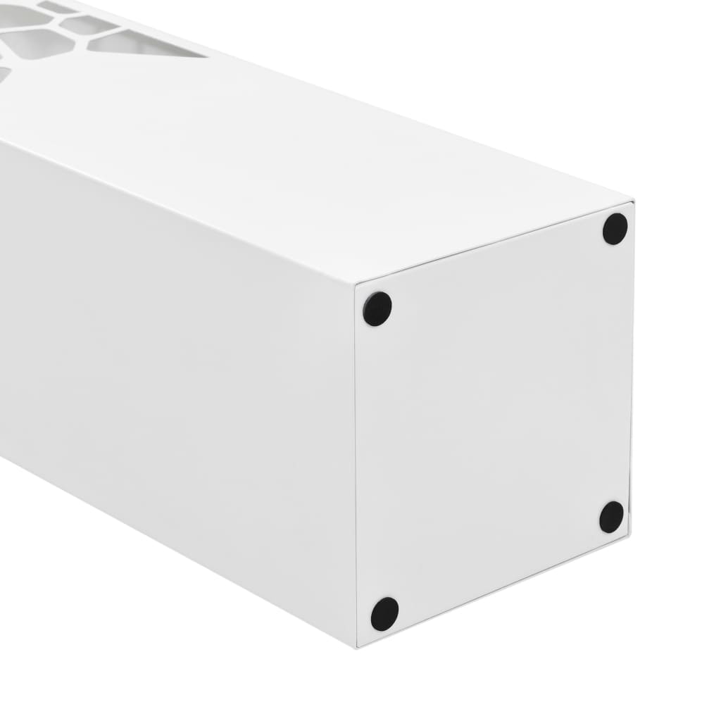 Umbrella Stand Stones Design Steel White