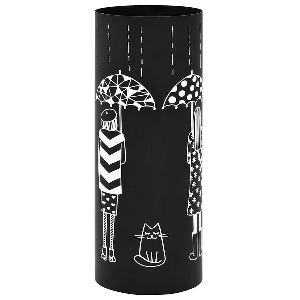 Porte-parapluies design femme acier noir