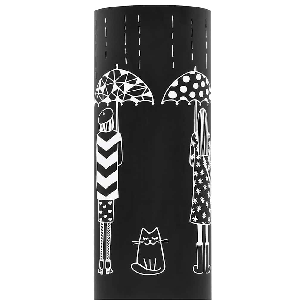 Porte-parapluies design femme acier noir
