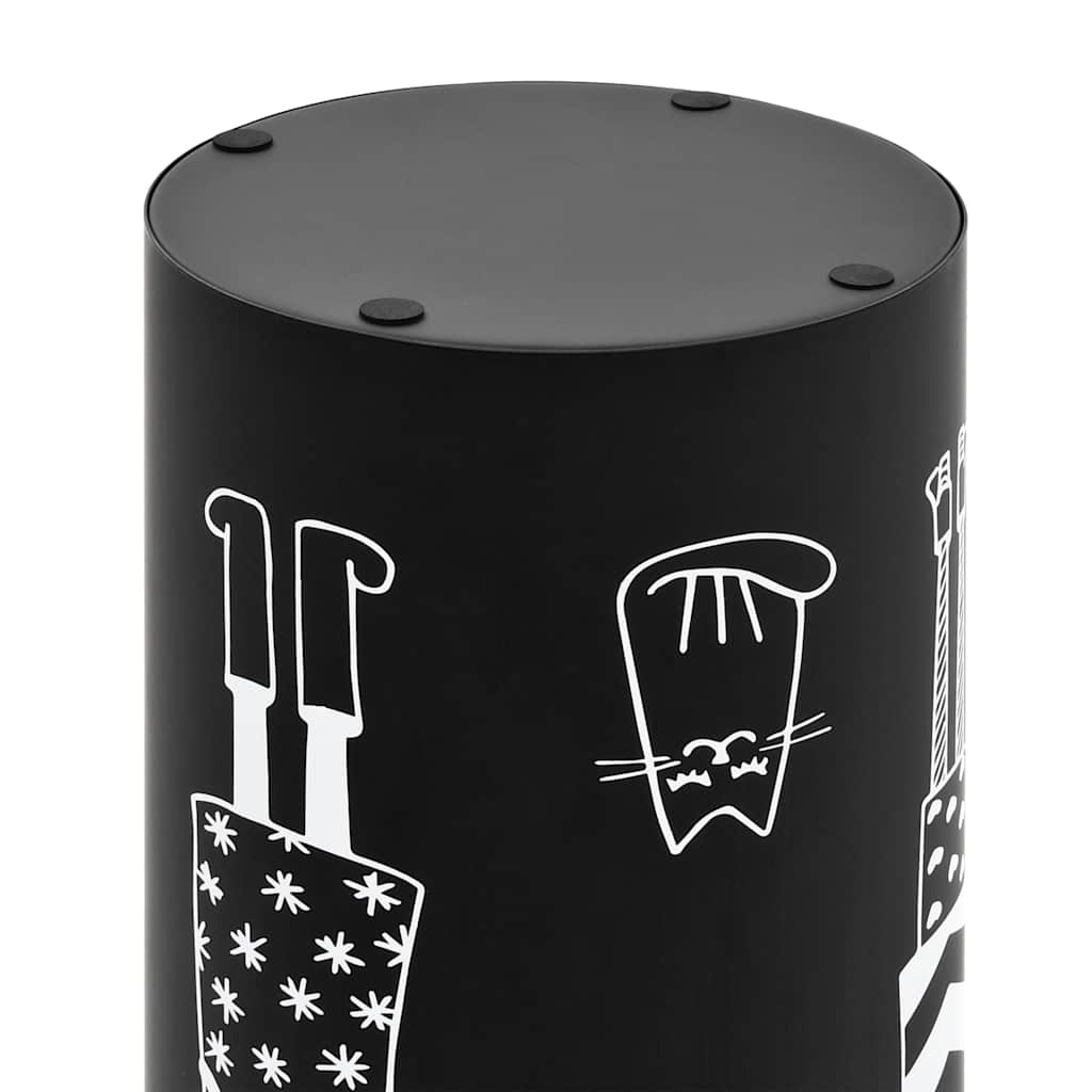 Porte-parapluies design femme acier noir