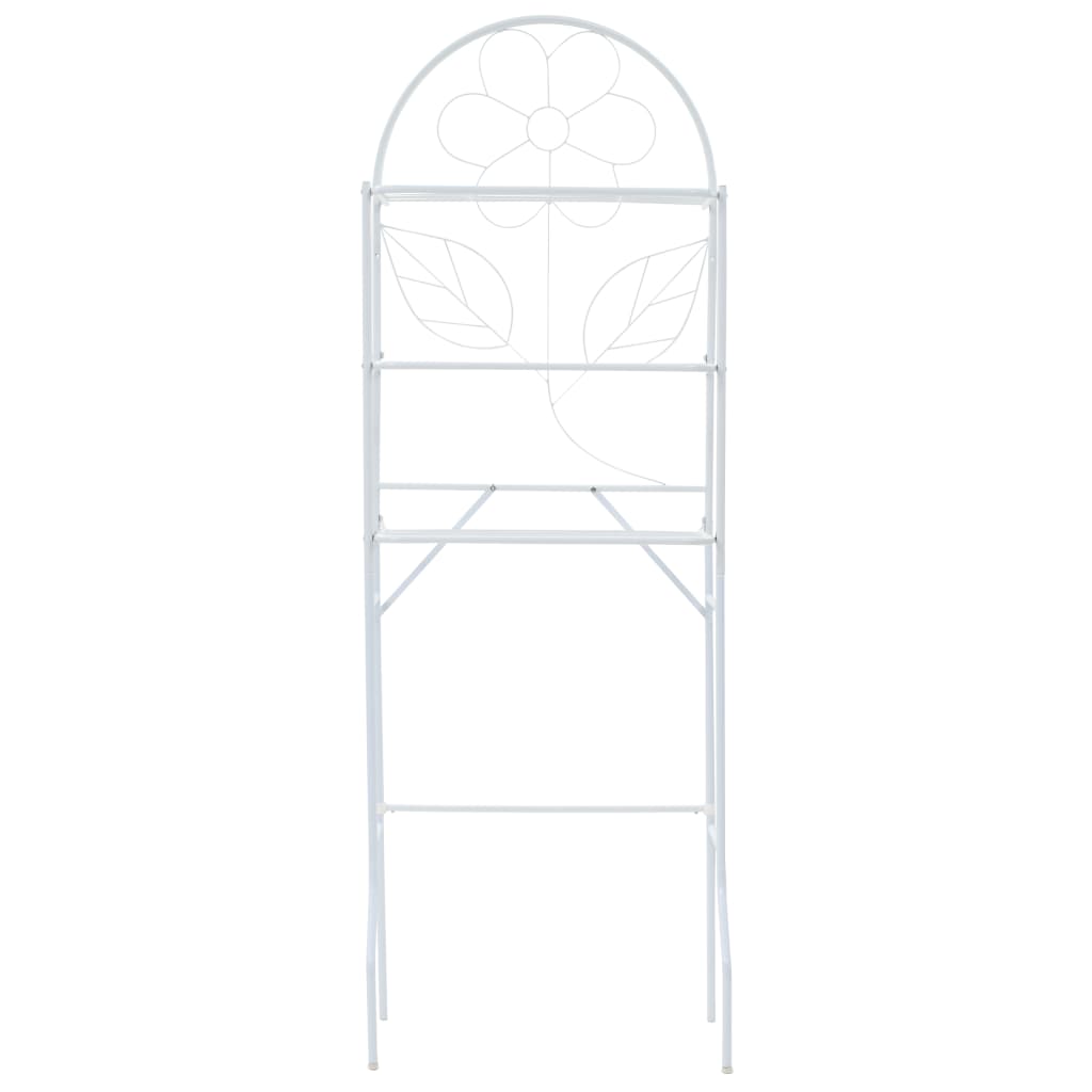 Toilet Shelf White 60x33x174 cm