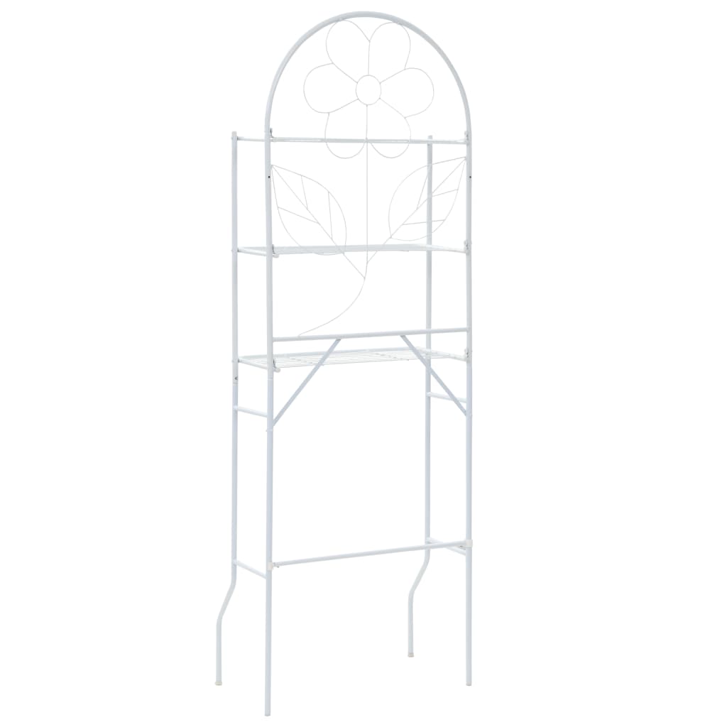 Toilet Shelf White 60x33x174 cm