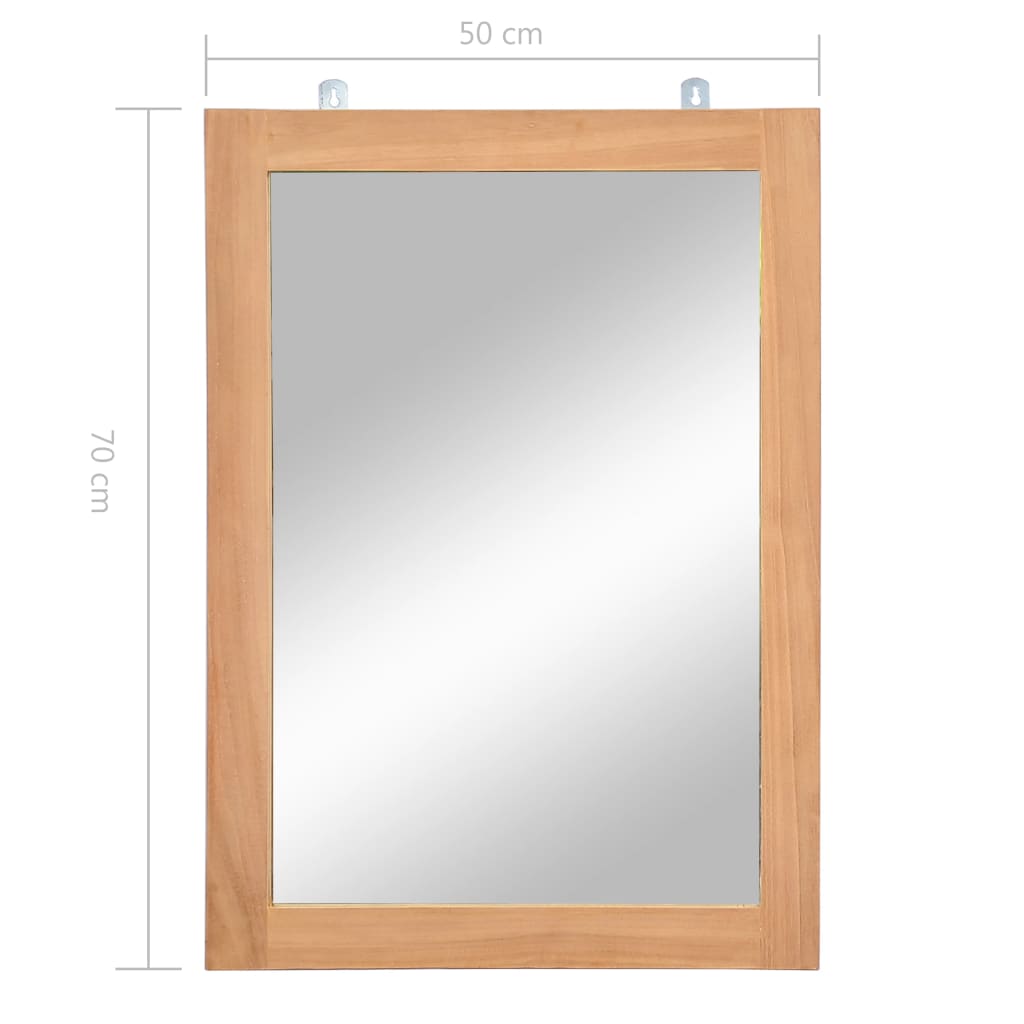 Miroir mural teck massif 50x70 cm