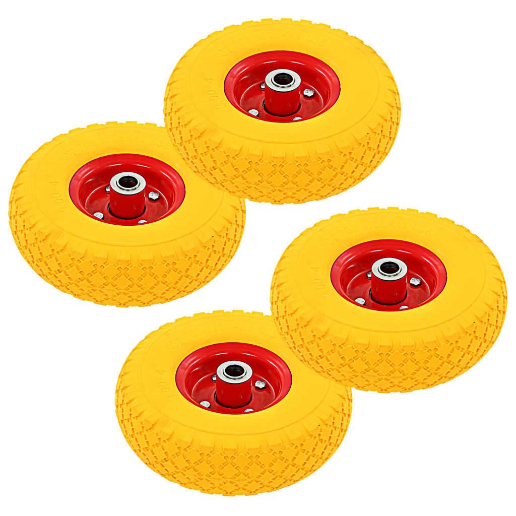 Sackkarrenräder 4 Stk. PU Vollgummireifen 3.00-4