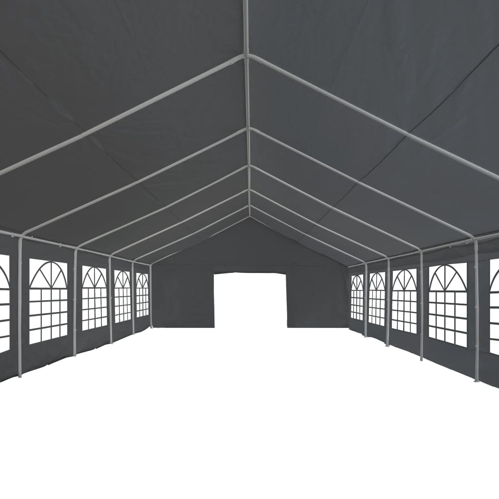 Partyzelt PE 6x12 m Grau