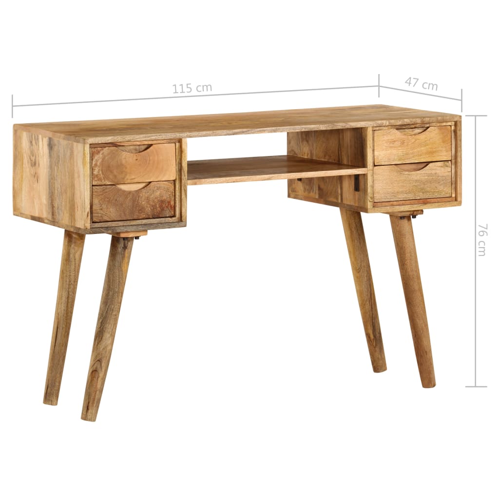 Desk Solid Mango Wood 115x47x76 cm