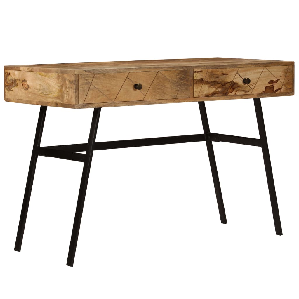 Desk with Drawers Solid Mango Wood 110x50x76 cm