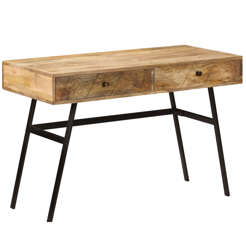 Desk with Drawers Solid Mango Wood 110x50x76 cm