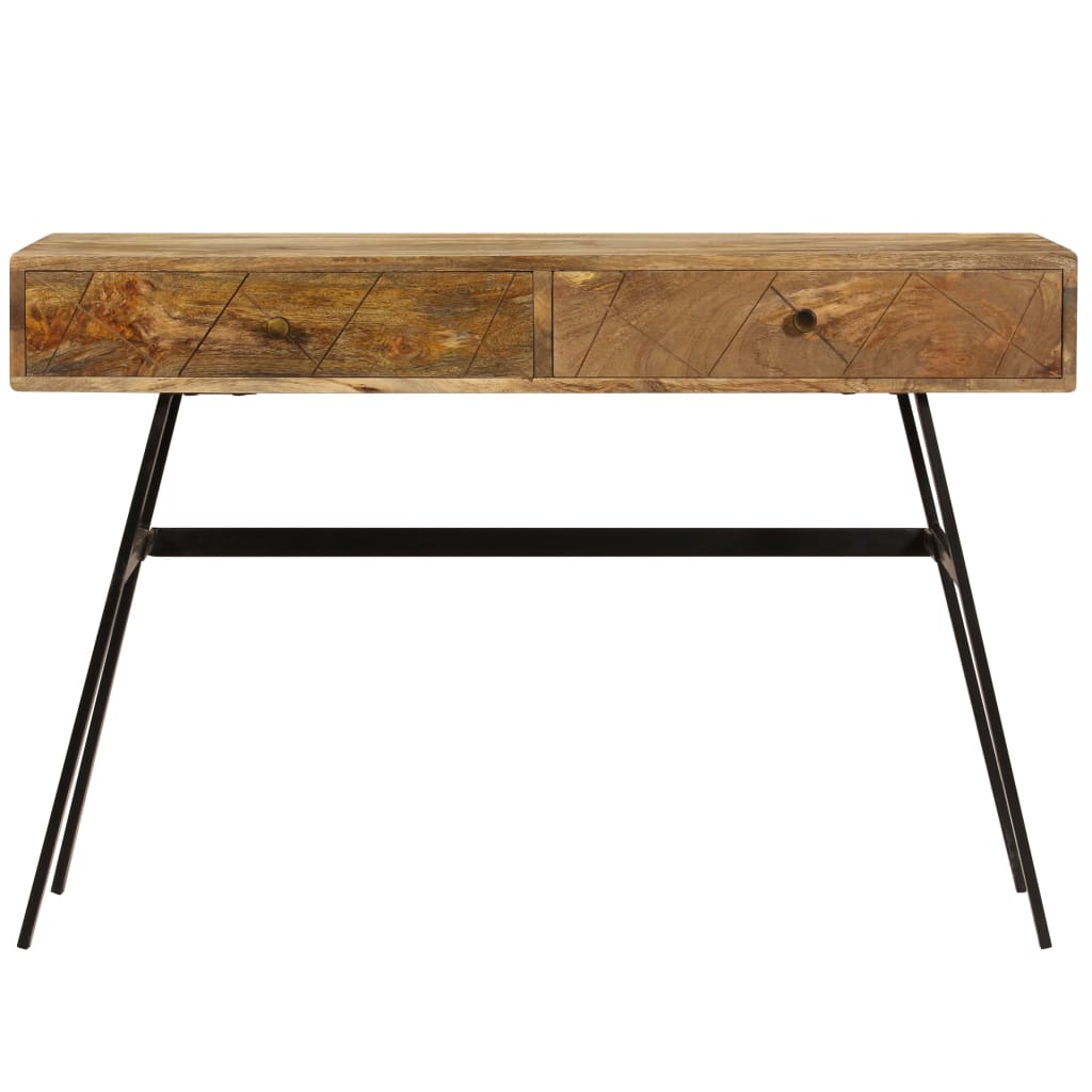 Desk with Drawers Solid Mango Wood 110x50x76 cm