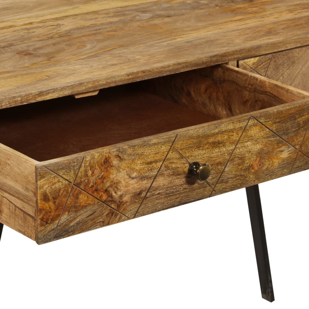 Desk with Drawers Solid Mango Wood 110x50x76 cm