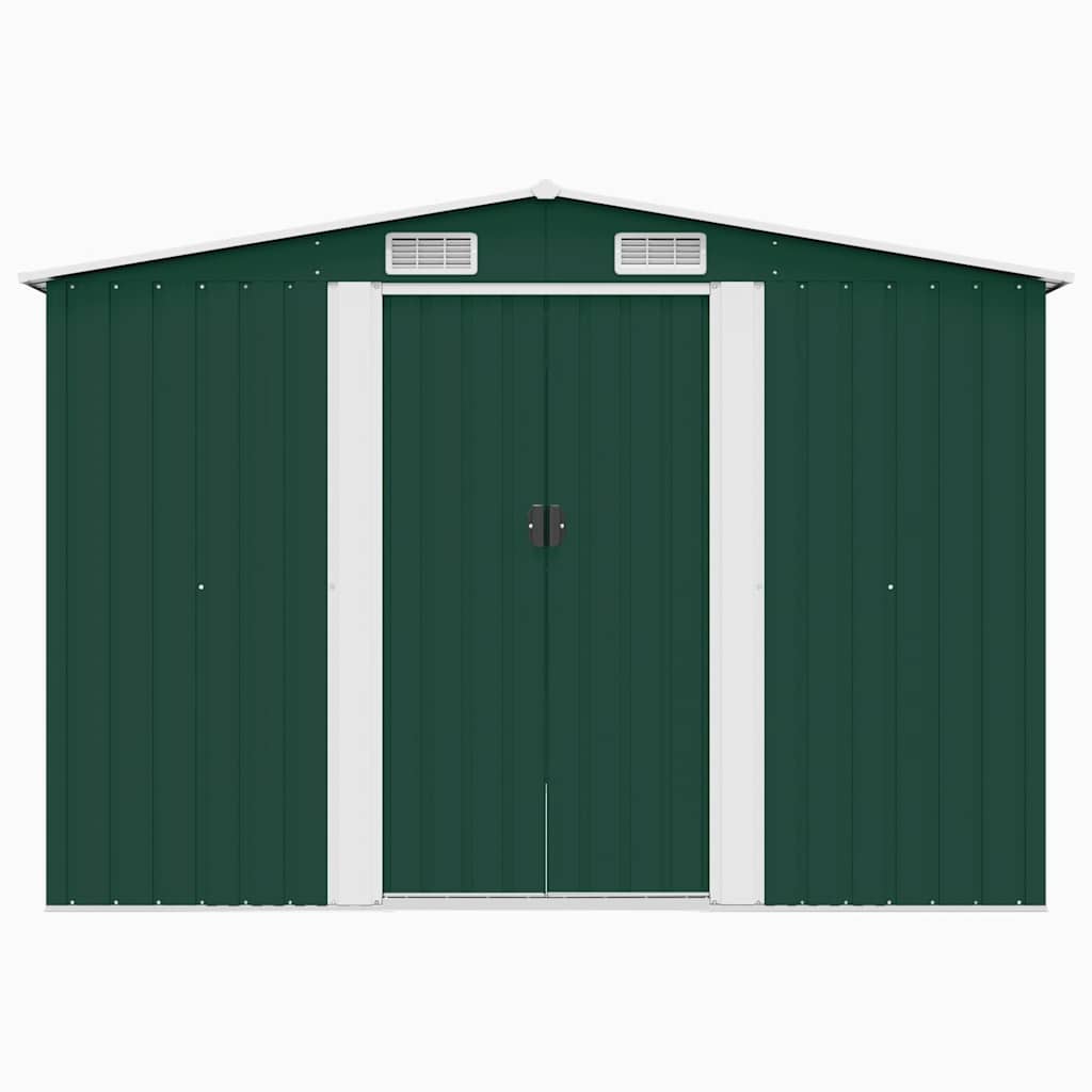 Gerätehaus 257x298x178 cm Metall Grün