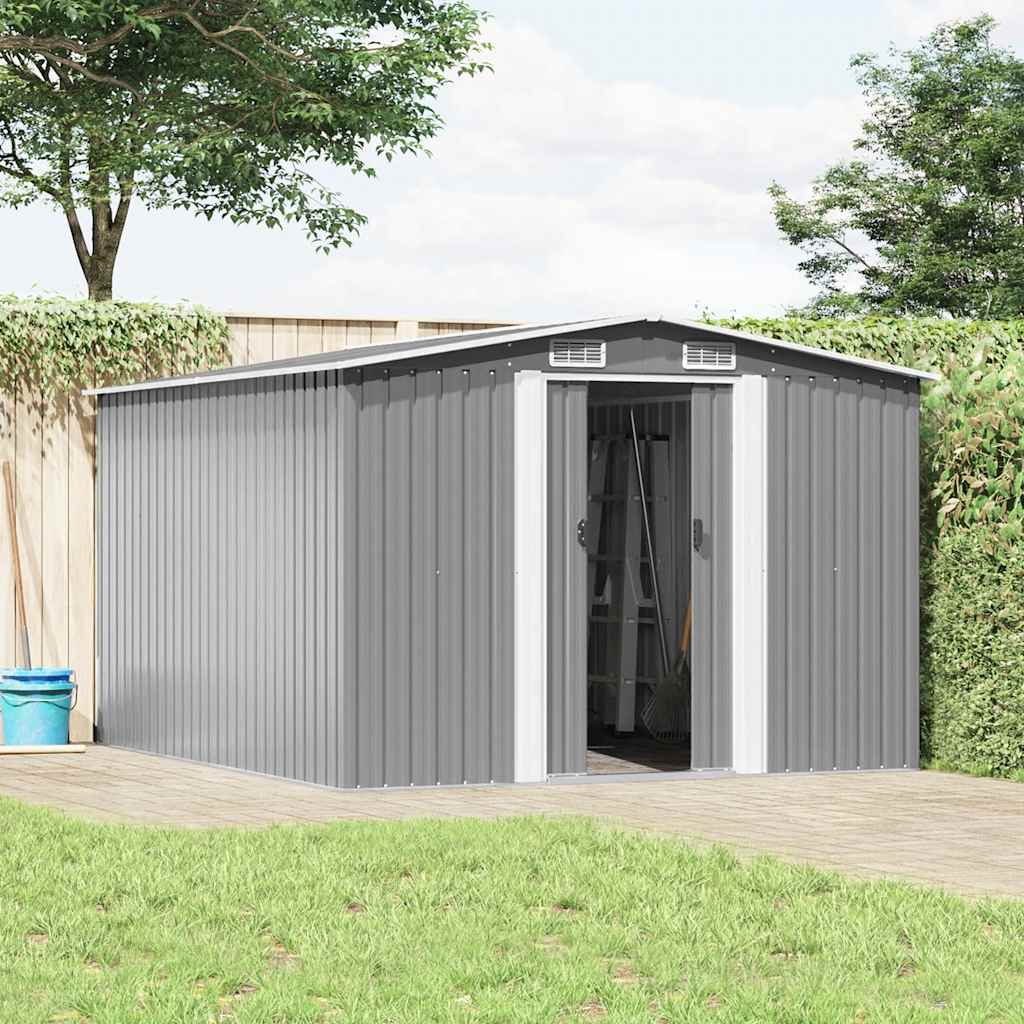 Gartenhaus 257x298x178 cm Metall Grau
