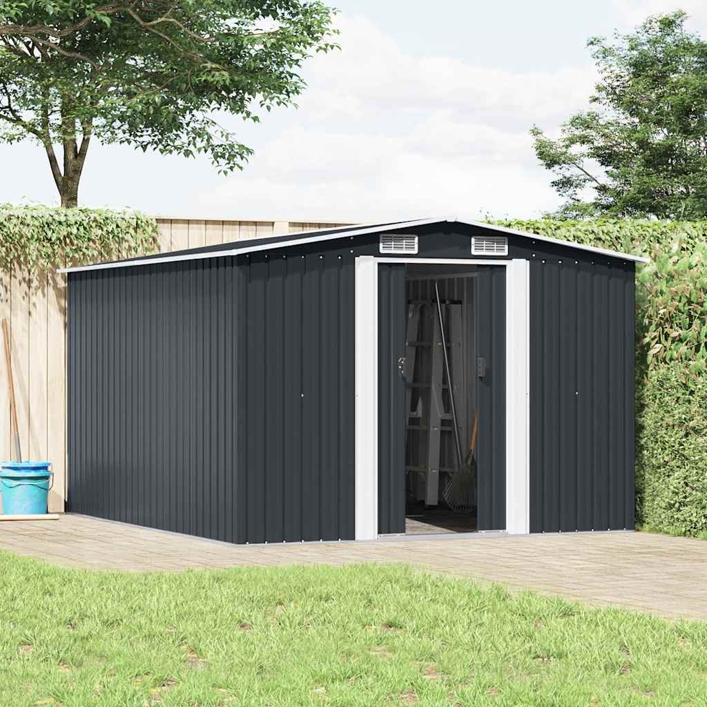 Gerätehaus 257x298x178 cm Metall Anthrazit