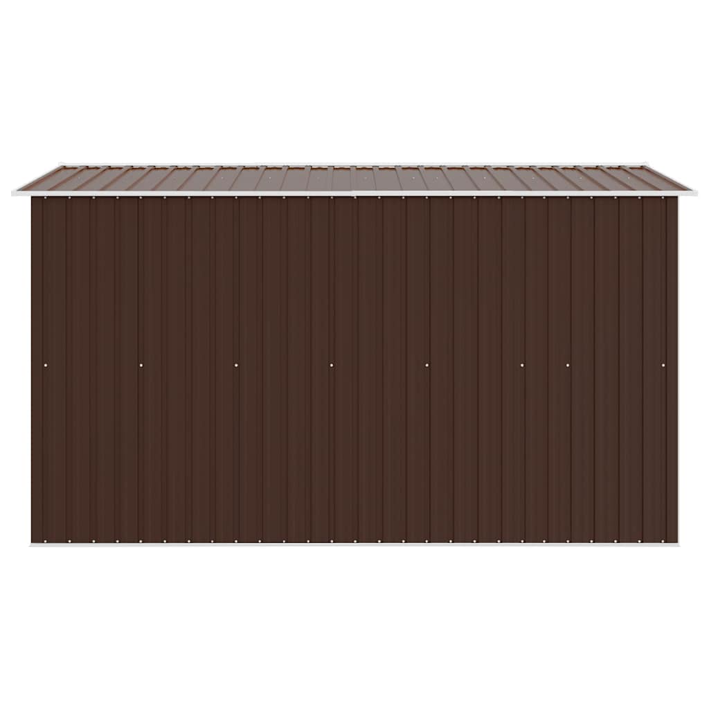 Gerätehaus 257x298x178 cm Metall Braun