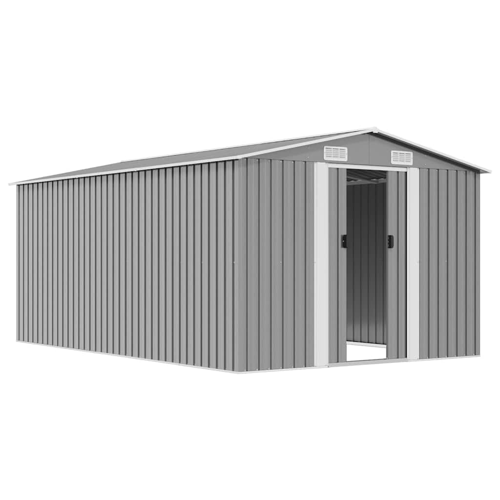 Gerätehaus 257x392x181 cm Metall Grau