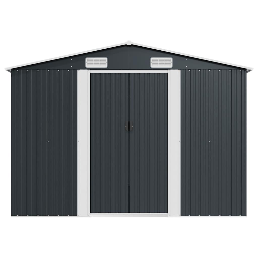Gerätehaus 257x489x181 cm Metall Anthrazit