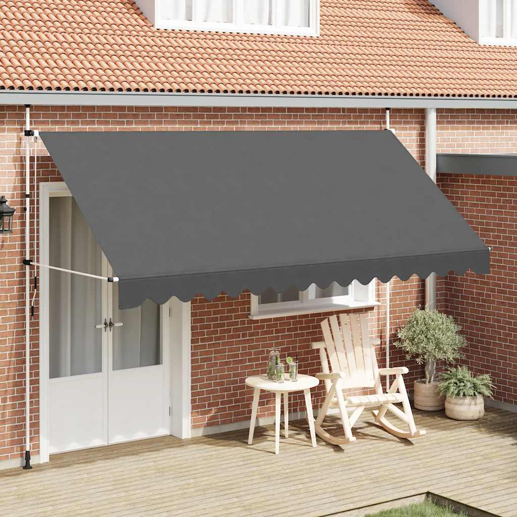 Einziehbare Markise Handbetrieben 400 cm Anthrazit