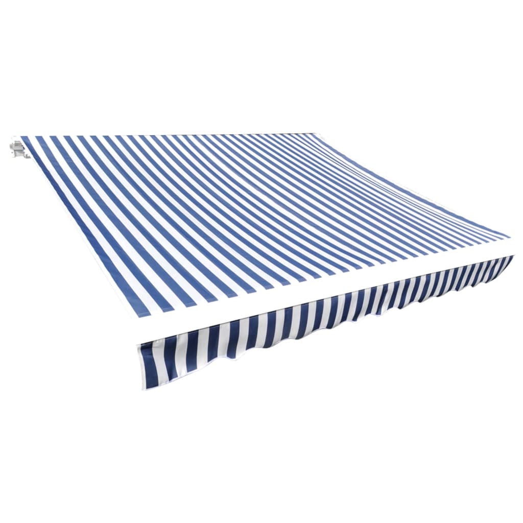 Markisenbespannung Canvas Blau & Weiß 350x250 cm