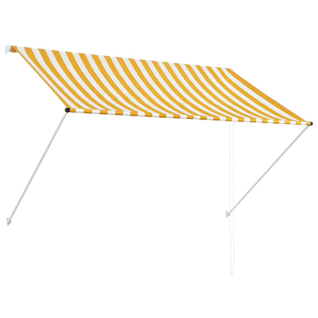 Einziehbare Markise 200×150 cm Gelb und Weiß