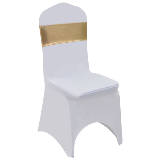 25 Pcs. Stretch Chair Sashes with Diamond Buckle Golden