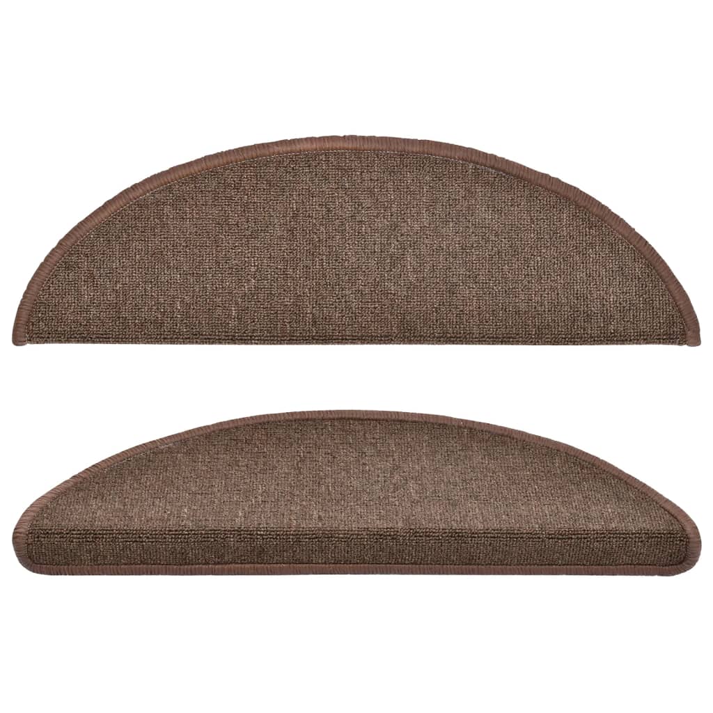 Tapis de marche 15 pcs 56x17x3 cm Marron café Semi-rond