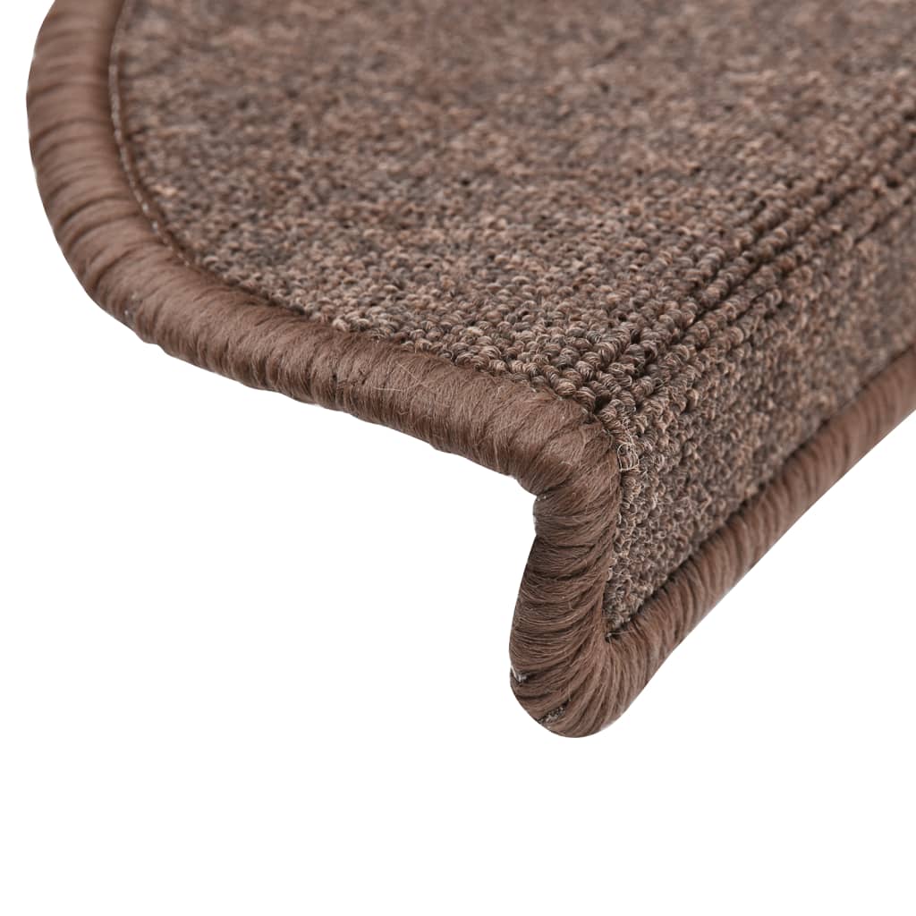 Tapis de marche 15 pcs 56x17x3 cm Marron café Semi-rond