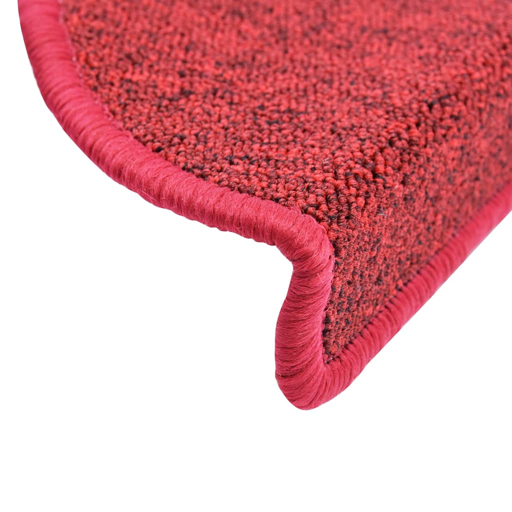 Stufenmatten 15 Stk. 56x17x3 cm Rot Halbrund