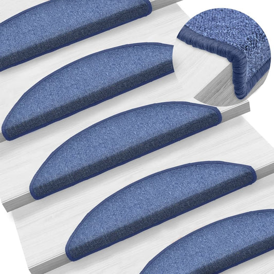 Stufenmatten 15 Stk. 56x17x3 cm Blau Halbrund