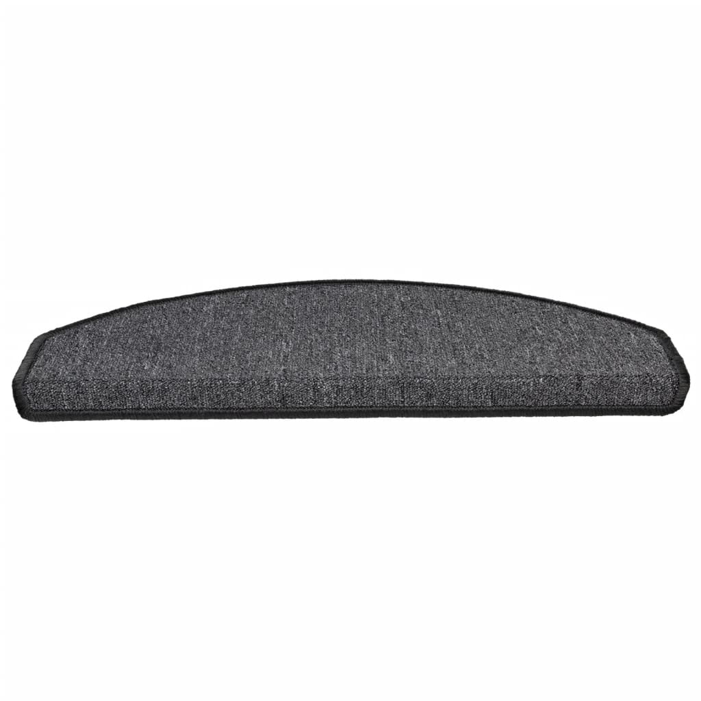 Marches d'escalier 15 pcs. 65x24x4 cm Anthracite Demi-rond Grand