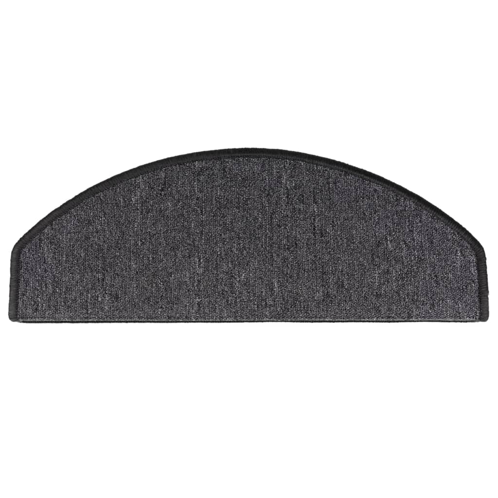 Marches d'escalier 15 pcs. 65x24x4 cm Anthracite Demi-rond Grand