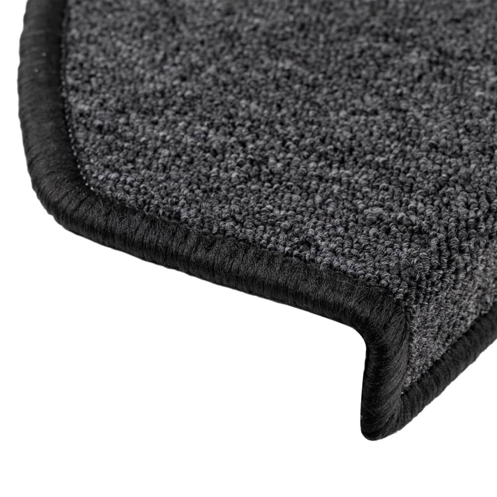 Marches d'escalier 15 pcs. 65x24x4 cm Anthracite Demi-rond Grand