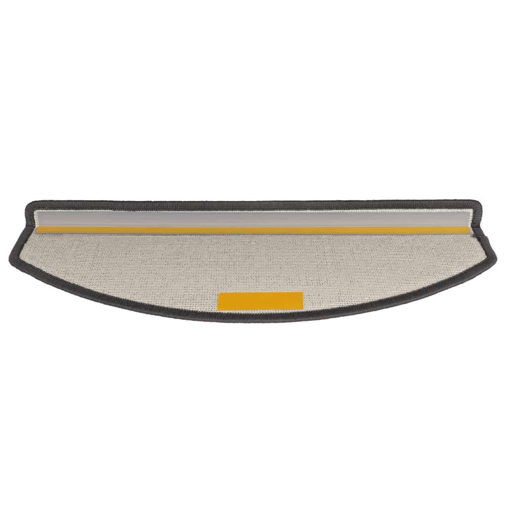 Tapis de marches 15 pces 65x24x4 cm Gris Foncé Demi-Lune Grand