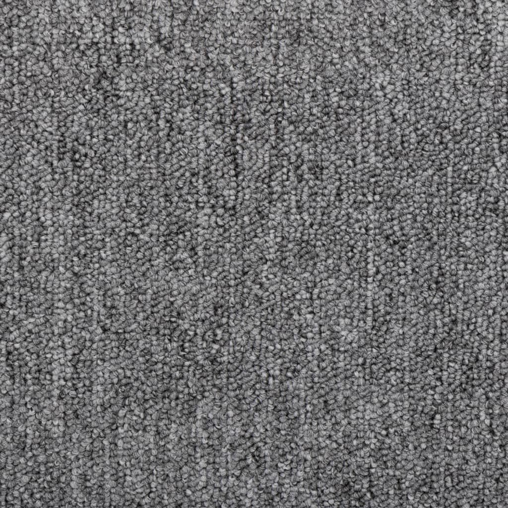 Tapis de marches 15 pces 65x24x4 cm Gris Foncé Demi-Lune Grand